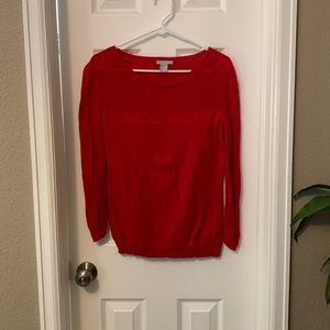 Lace front H&M red long sleeve